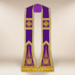 Stuła haftowana rzymska “Brillante-Viola”