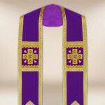 Stuła haftowana rzymska “Brillante-Viola”