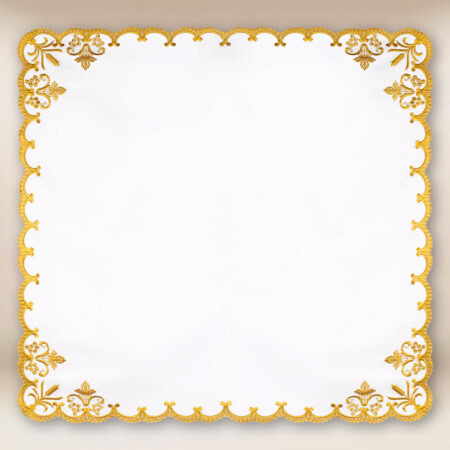 Serweta haftowana 95cm x 95cm ze złotym haftem