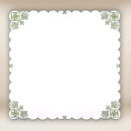 Serwetka haftowana "IHS Zielony" 95x95