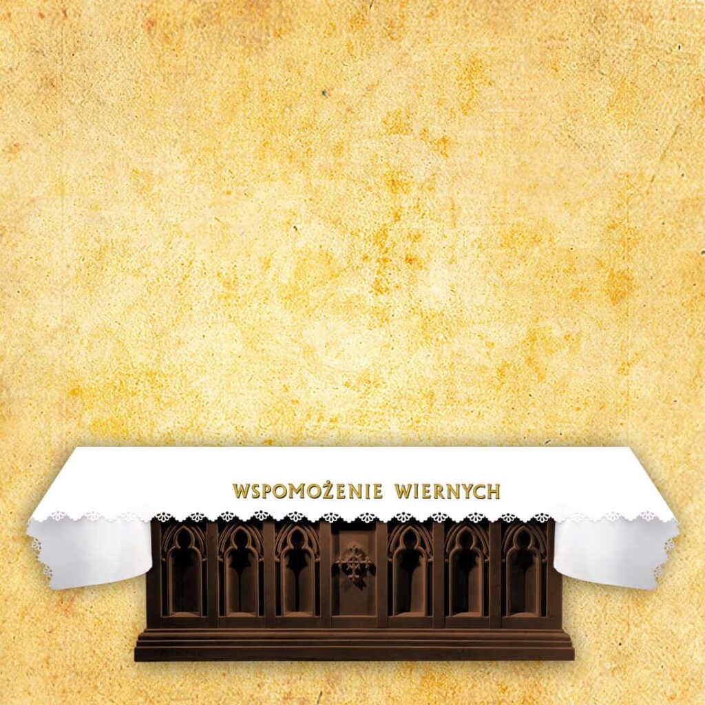Obrus foto wycinany laserowo "Wspomożenie Wiernych"