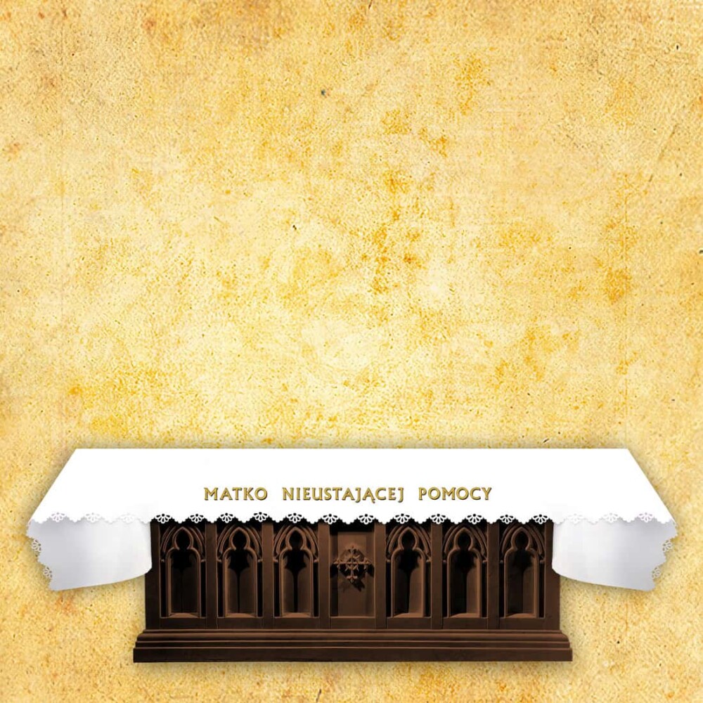 Obrus foto wycinany laserowo "Matko Nieustającej Pomocy"