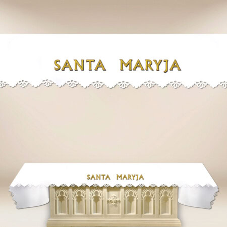 Obrus foto wycinany laserowo "Santa Maryja"