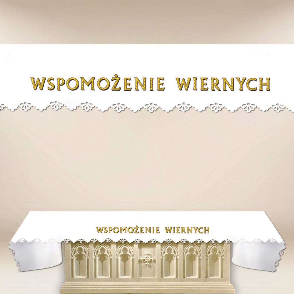 Obrus foto wycinany laserowo "Wspomożenie Wiernych"