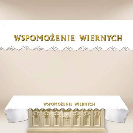 Obrus foto wycinany laserowo "Wspomożenie Wiernych"