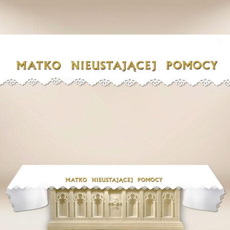 Obrus foto wycinany laserowo "Matko Nieustającej Pomocy"