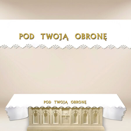 Obrus foto wycinany laserowo "Pod Twoją Obronę"