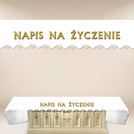Obrus foto wycinany laserowo (z dowolnym napisem na życzenie)