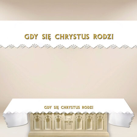obrus foto wycinany laserowo