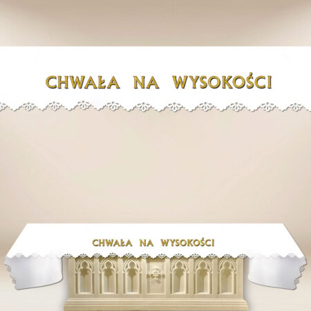 Obrus Foto Wycinany Laserowo "Chwała Na Wysokości"