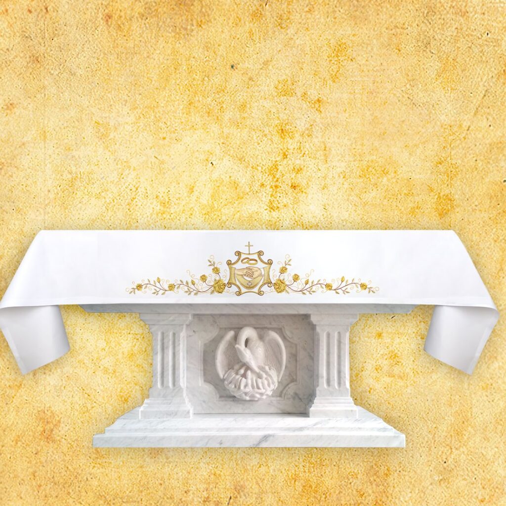 Obrus Haftowany Ślubny "Złote Obrączki"