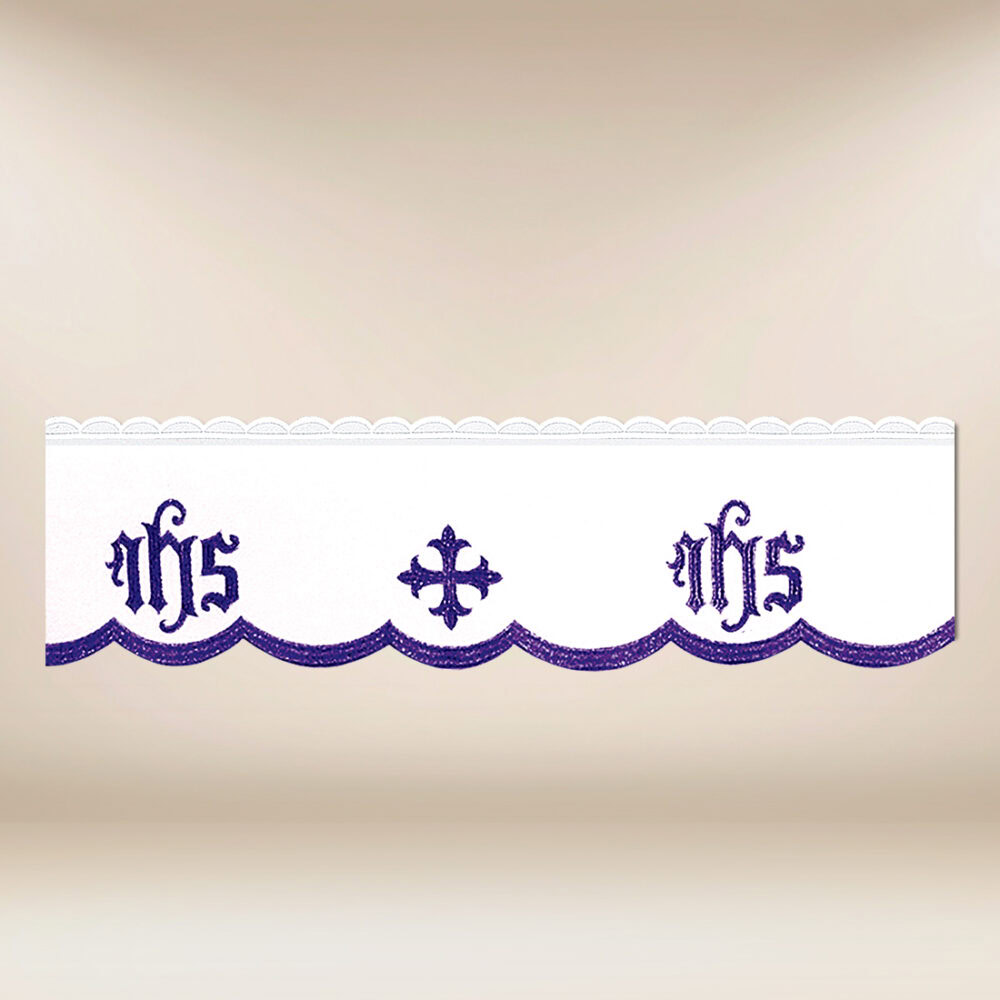 Koronka haftowana "Katedralny" Fioletowa