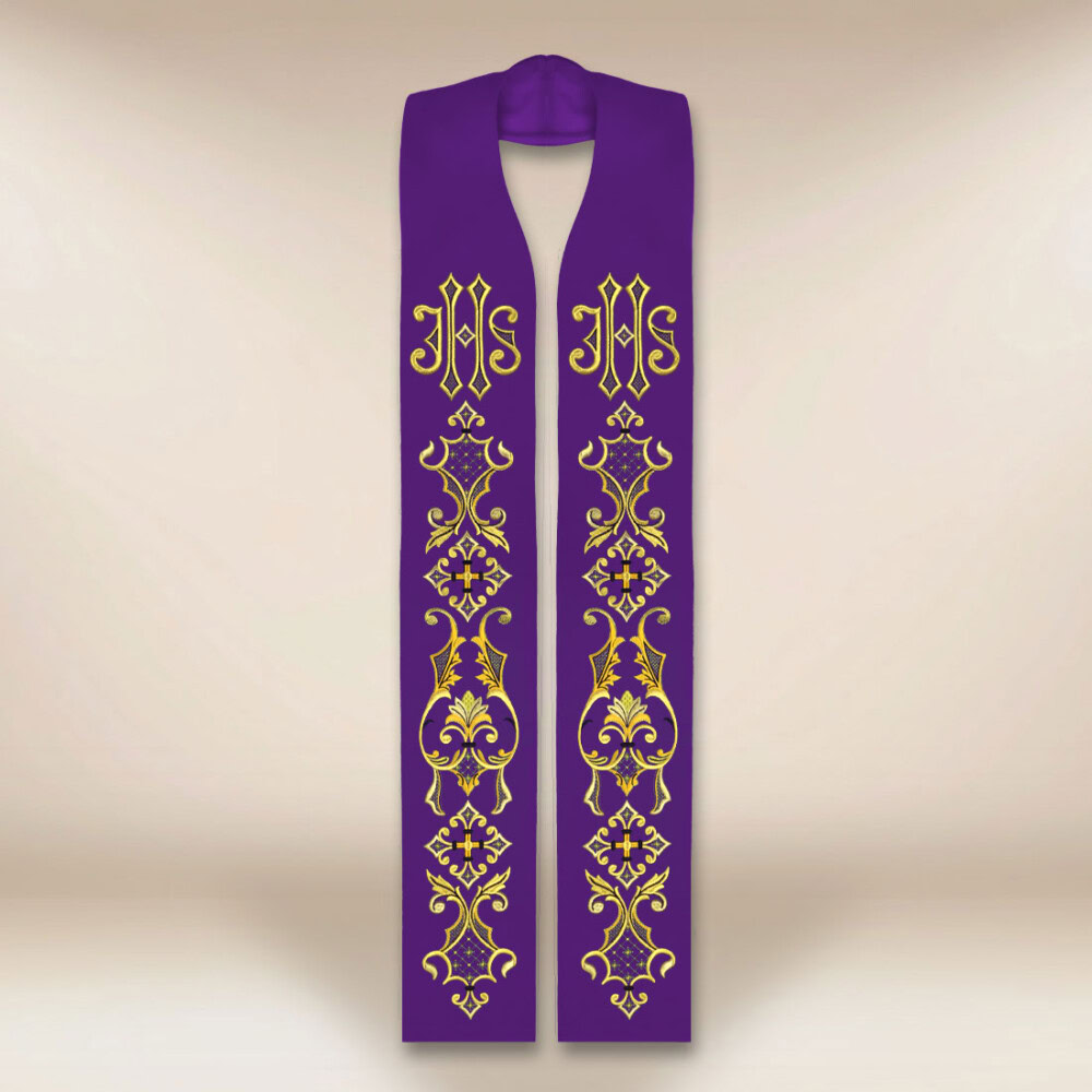 Stuła haftowana “IHS”