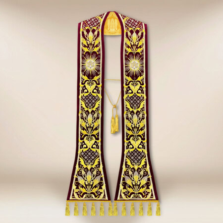 Stuła haftowana rzymska "Pietre E Oro"