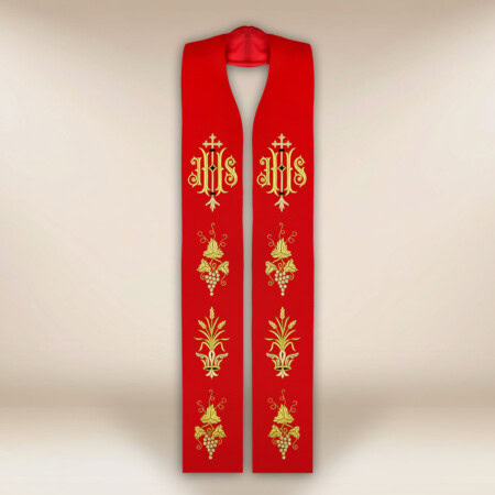 Stuła haftowana "IHS"