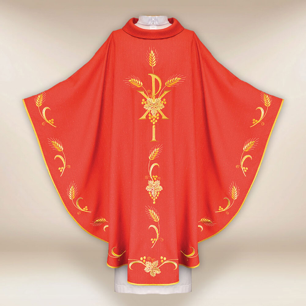 Ornat liturgiczny czerwony z PX