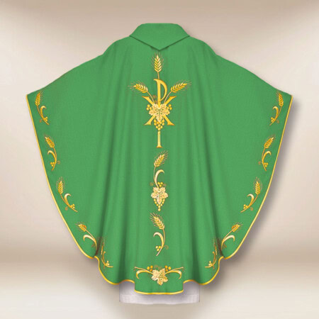 Ornat liturgiczny zielony z PX