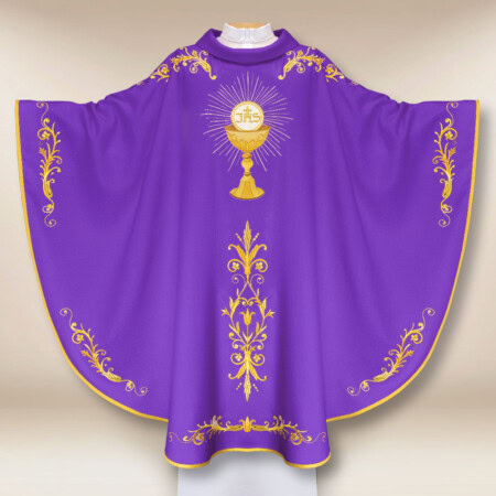 Ornat haftowany fioletowy