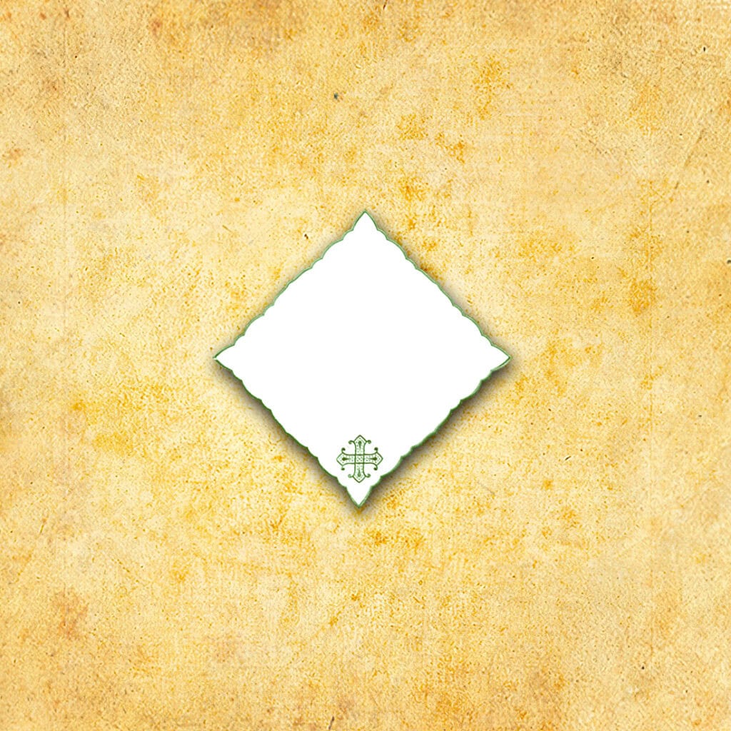 Serwetka Haftowana "Calvario"
 Zielona 32X32