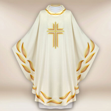 Ornat haftowany "Ombre Colorate" ecru