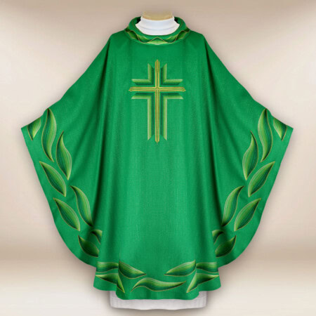 Ornat haftowany "Ombre Colorate" zielony