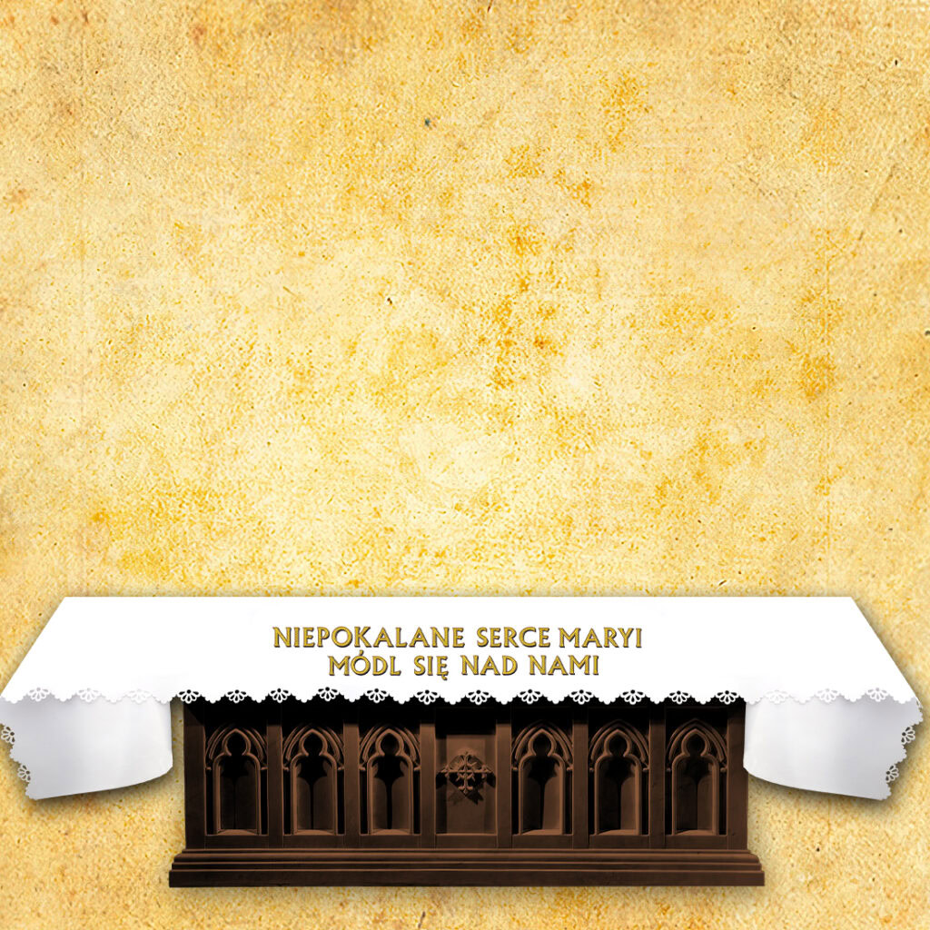 Obrus Foto Wycinany Laserowo "Święty Janie Pawle Ii, Módl Się Za Nami"