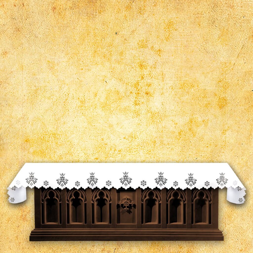 Ażurowy Obrus Na Ołtarz Do Kościoła "Misterium Matki Bożej"