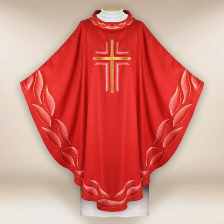 Ornat haftowany "Ombre Colorate" czerwony