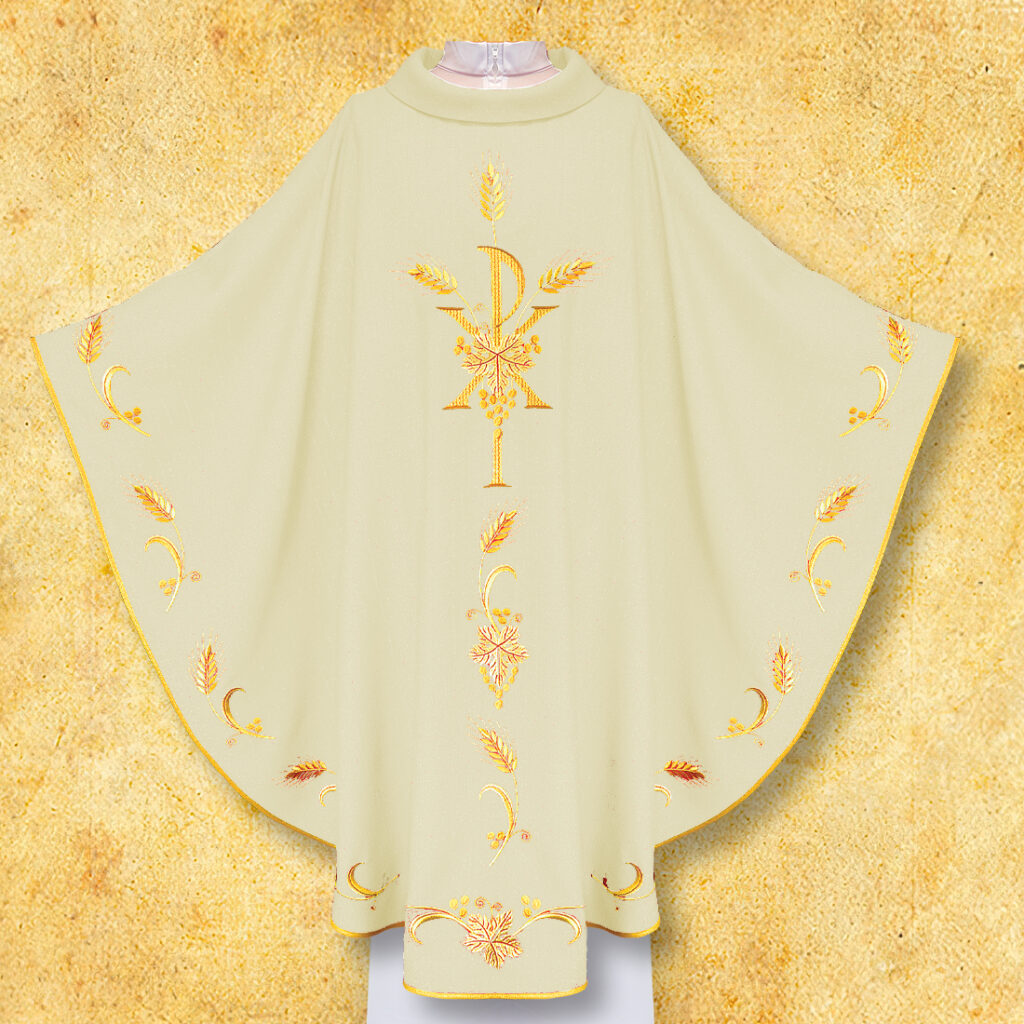 Ornat liturgiczny ecru z PX