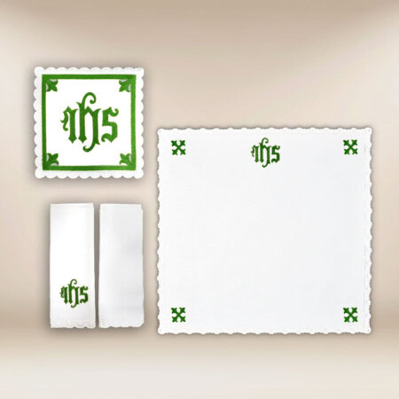 Bielizna kielichowa  "Katedralny" zielona