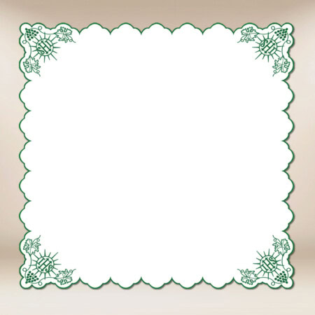 Serwetka haftowana "Cristiano" zielona 110x110