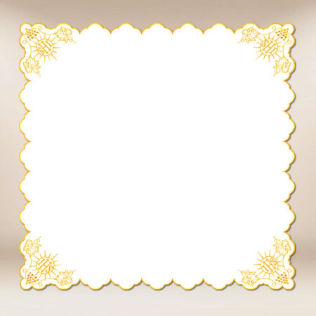 Serwetka haftowana "Cristiano" złota 110x110