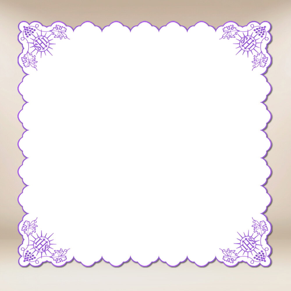 Serwetka haftowana “Cristiano” fioletowa 110×110