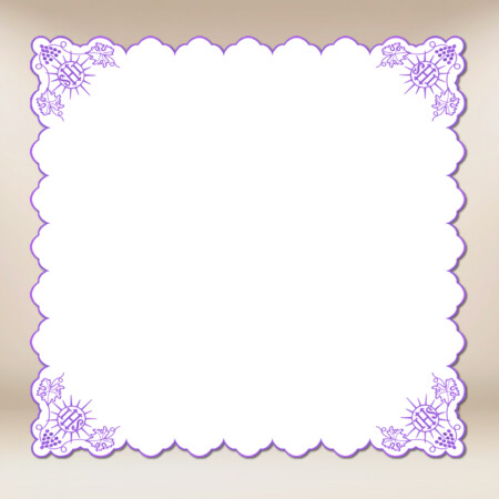 Serwetka haftowana "Cristiano" fioletowa 110x110