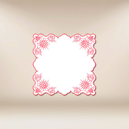 Serwetka haftowana "Cristiano" czerwona 45x45