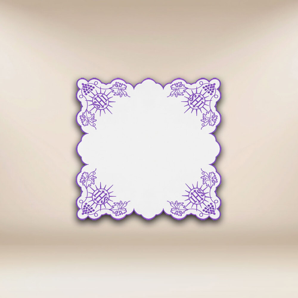 Serwetka haftowana “Cristiano” fioletowa 32×32