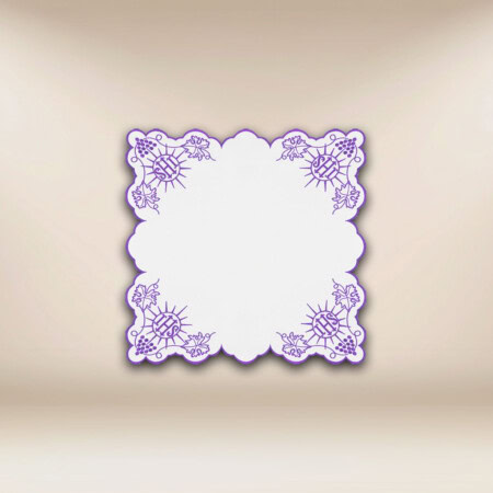 Serwetka haftowana "Cristiano" fioletowa 45x45