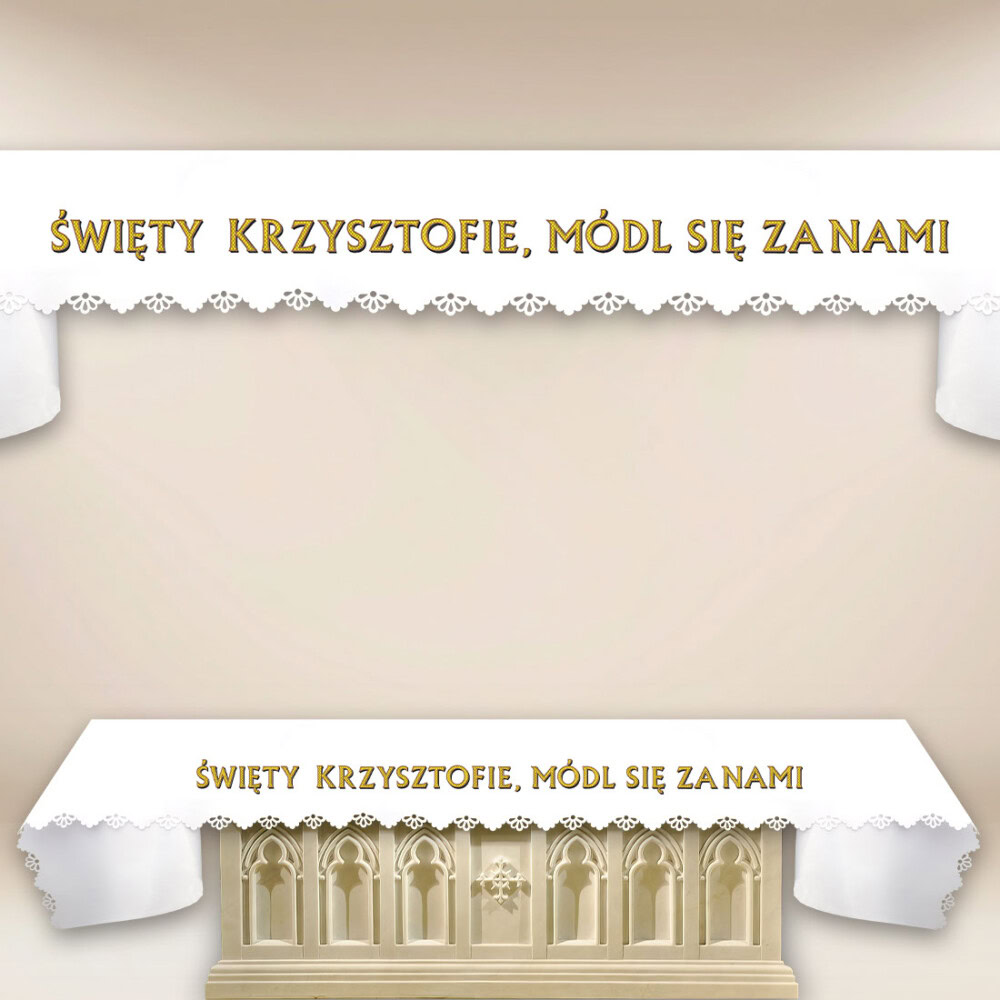 obrus foto wycinany laserowo
