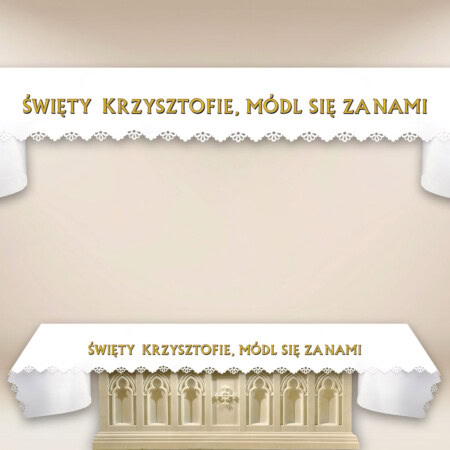 obrus foto wycinany laserowo