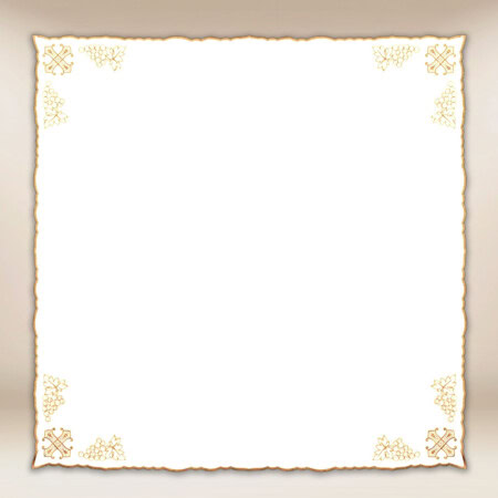 Serwetka haftowana złota 95x95