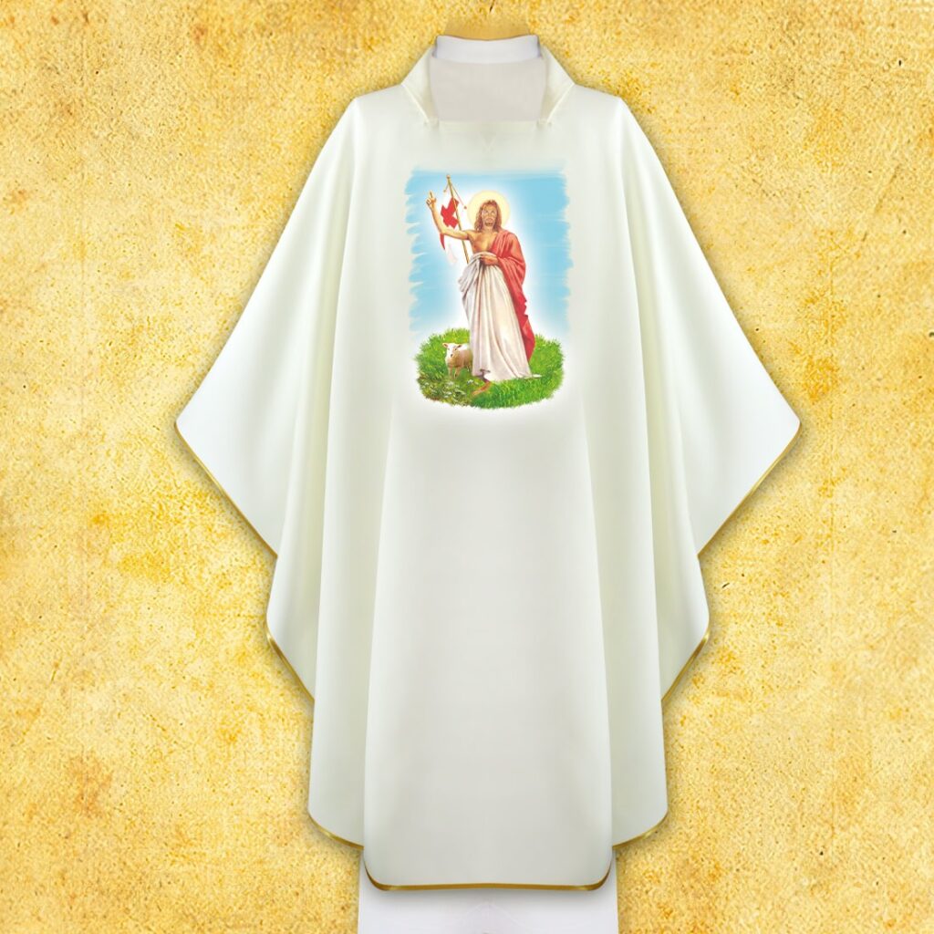 Ornat z wizerunkiem Jezus Zmartwychwstały