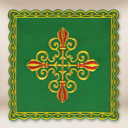 Palka haftowana zielona