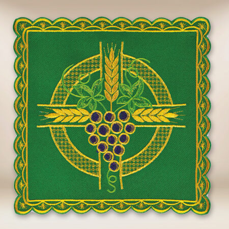 Palka haftowana zielona