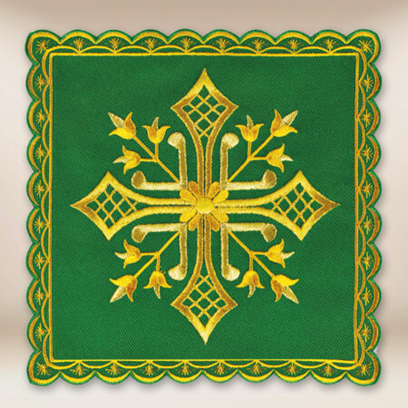 Palka haftowana zielona