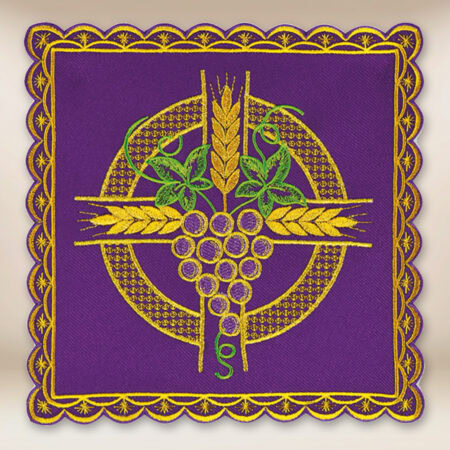 Palka haftowana fioletowa