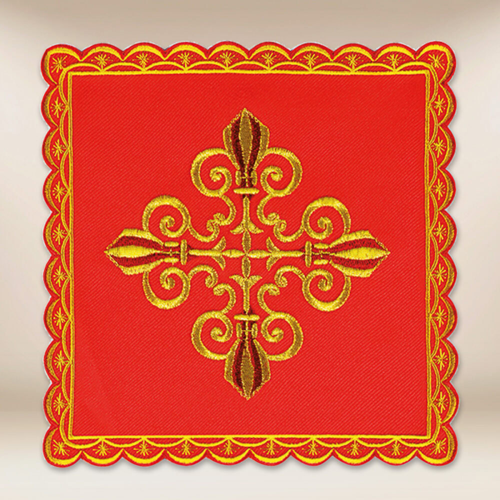 Palka haftowana czerwona