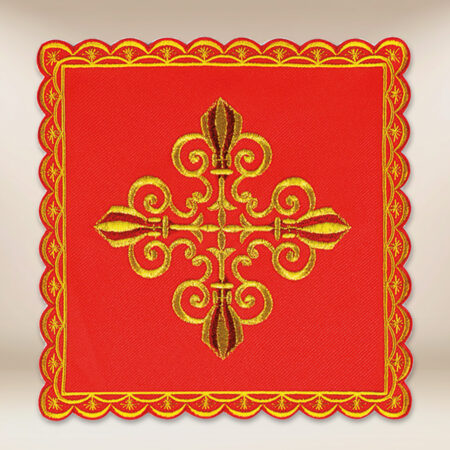 Palka haftowana czerwona