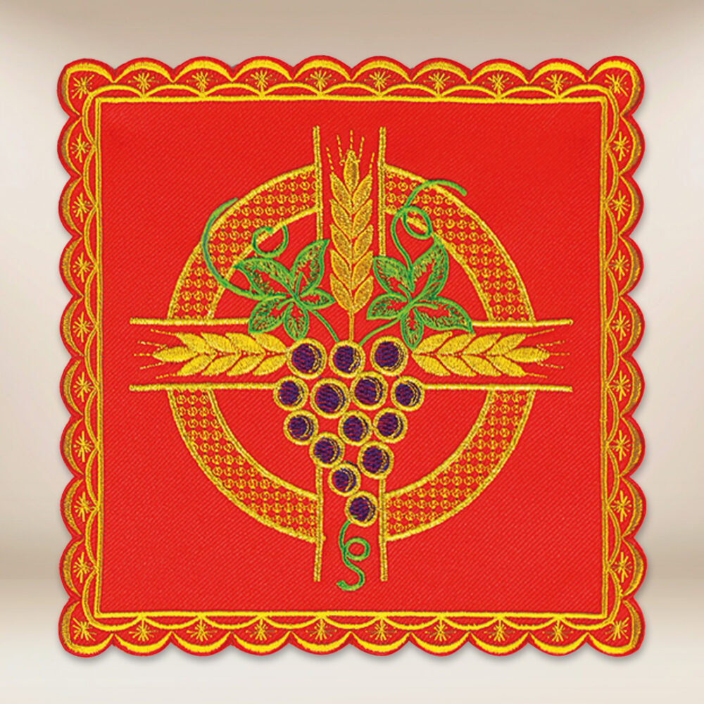 Palka haftowana czerwona