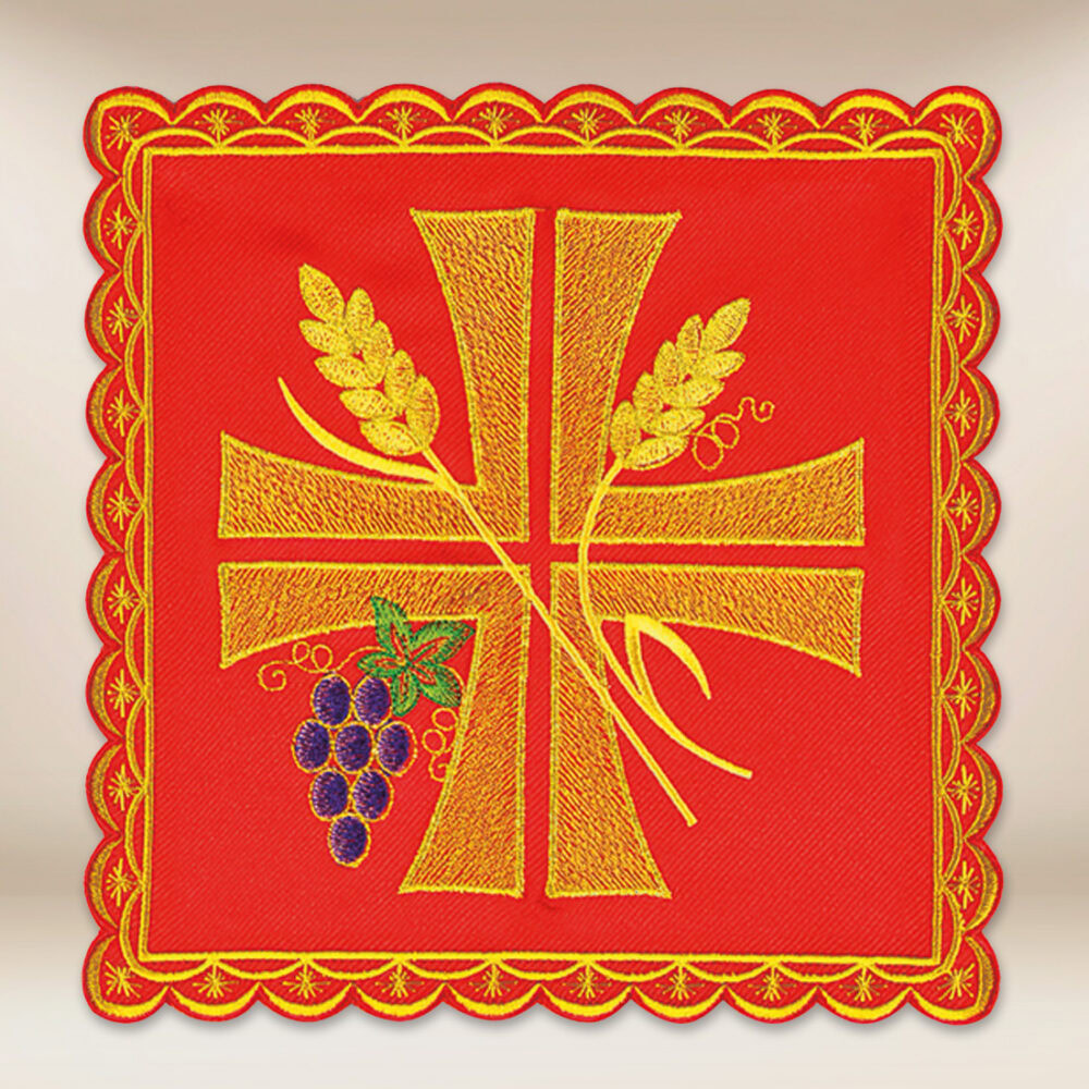 Palka haftowana czerwona