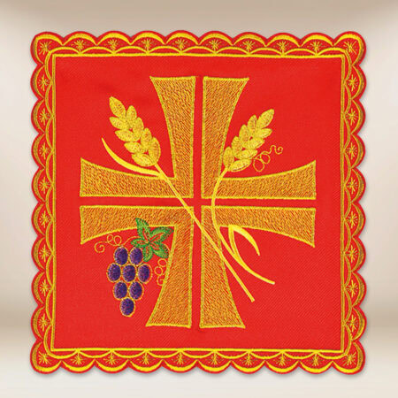 Palka haftowana czerwona